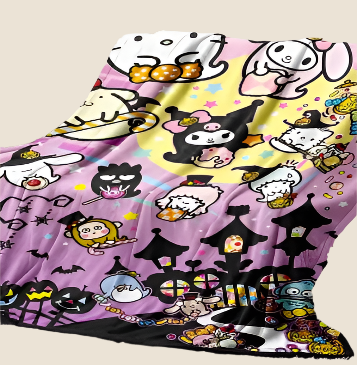 Spooky Season Hello Kitty n Friends Ghost Blanket