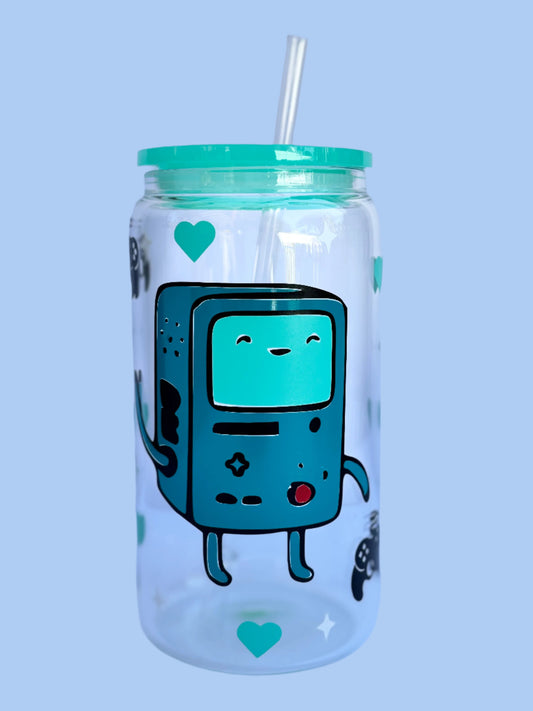 BMO Loves Video Games Glass Cup