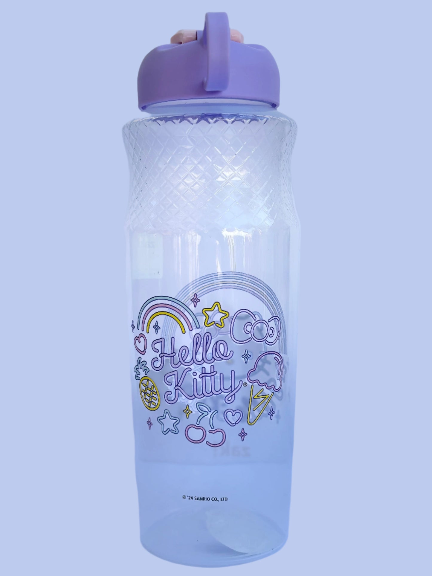 Hello Kitty Retro Rainbow Plastic Water Bottle