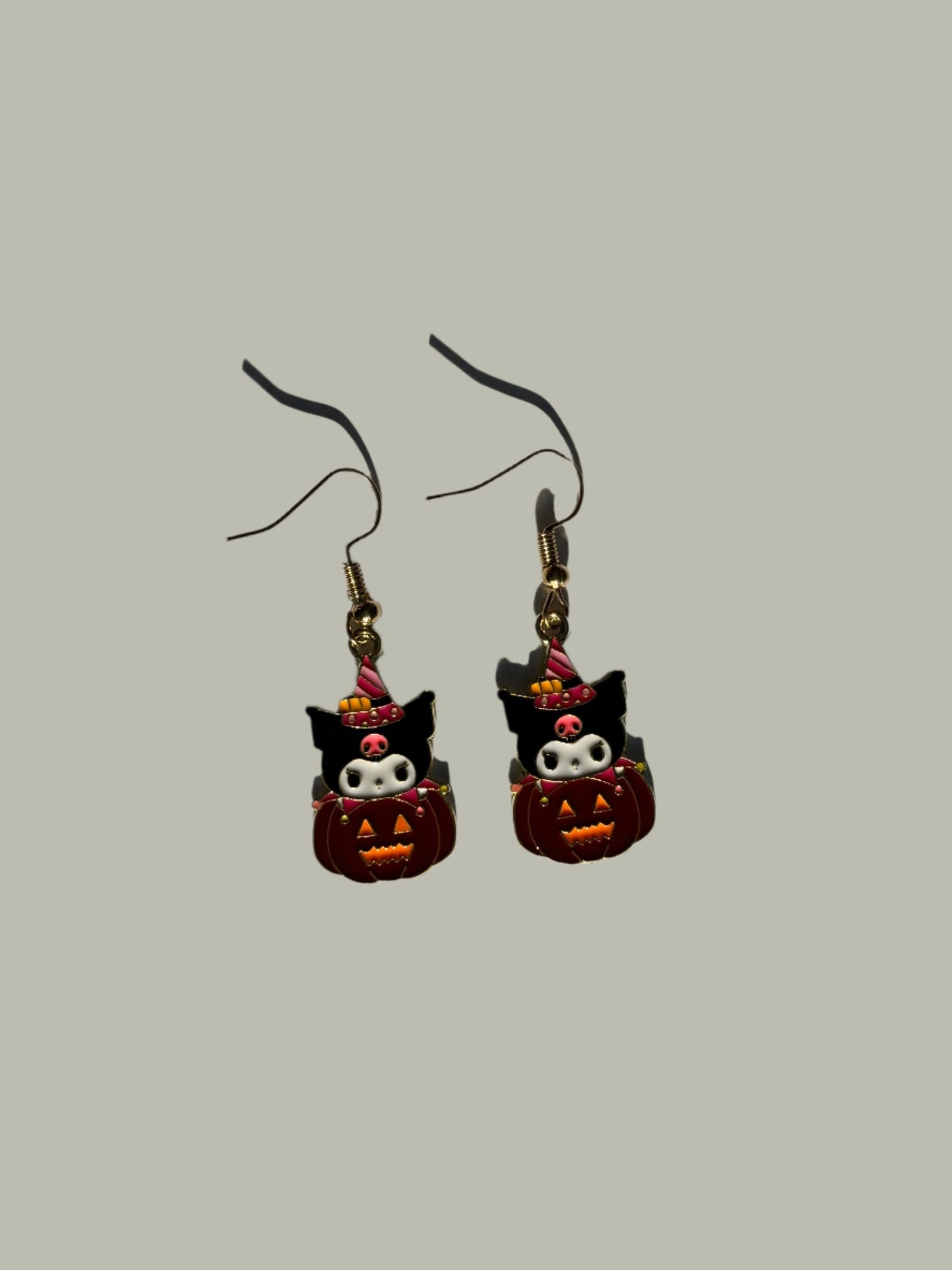 Pumpkin Kuromi Dangle Earrings