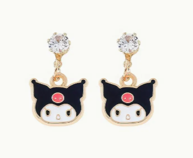 Kuromi Dangle Studs