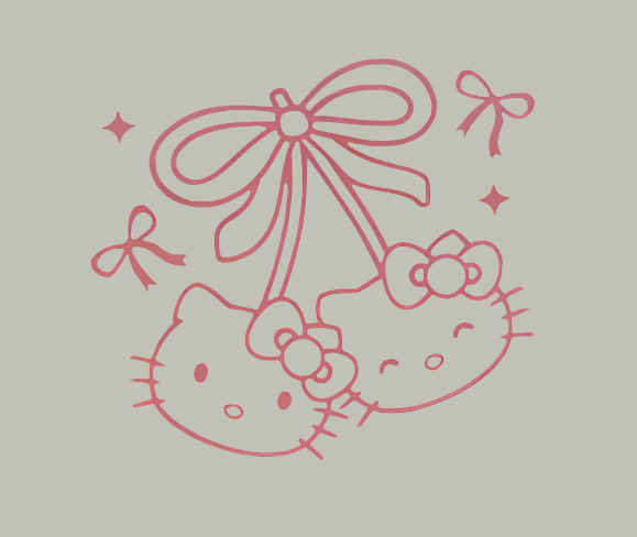 Cherry Kitty Decal